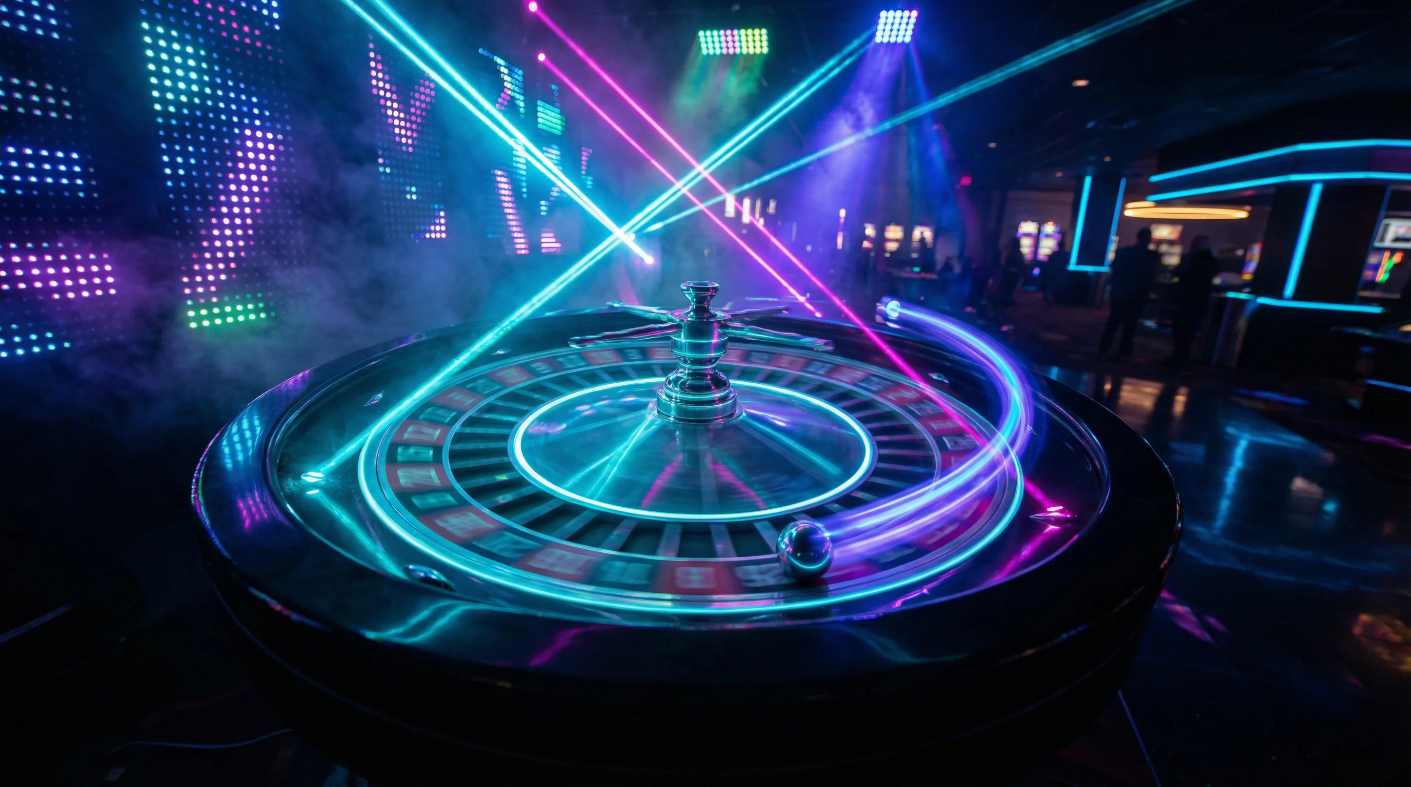 Ruleta con efectos láser en Big Bola Casino